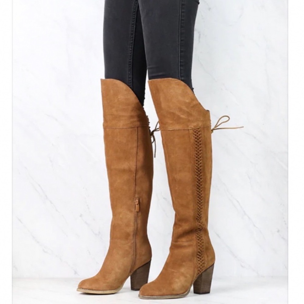 SBICCA Gusto Women's
Suede Leather Over Knee Heeled
Boots Size 8